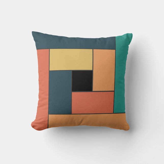 Coussin Carreaux géométriques Motif ver1 (Recto)
