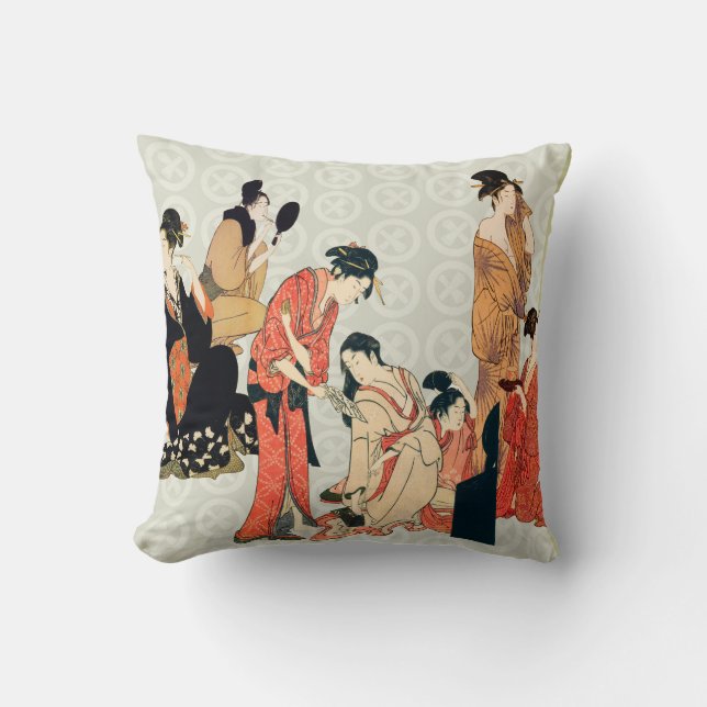 Coussin Carreaux japonais de conception d'art (Recto)