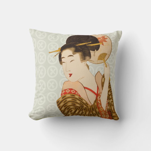 Coussin Carreaux japonais de conception d'art (Recto)