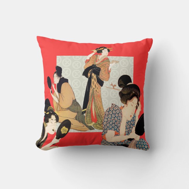 Coussin Carreaux japonais de conception d'art (Recto)