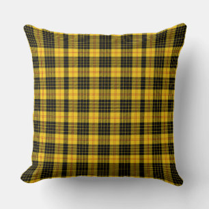 Coussin Carreaux Jaunes et Noirs Classiques