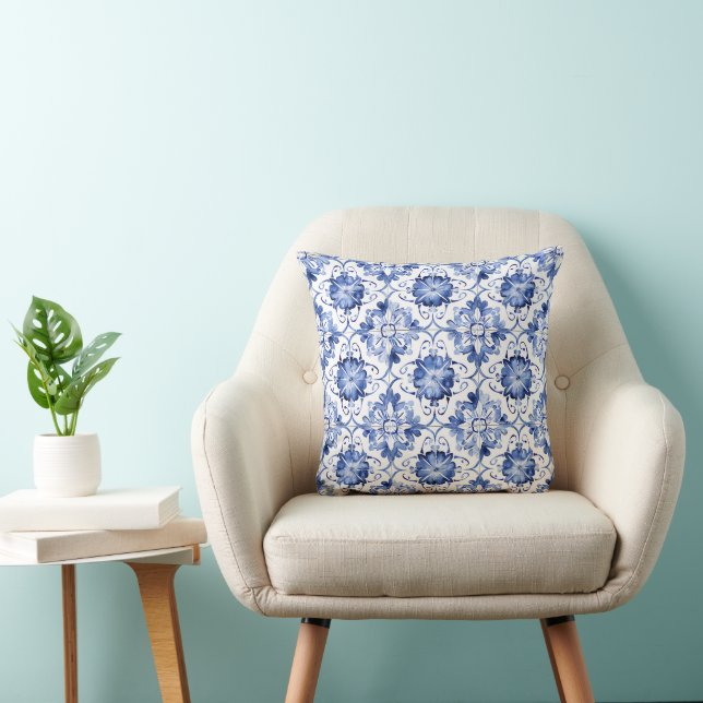 Coussin Carreaux méditerranéens Motif (Chaise)