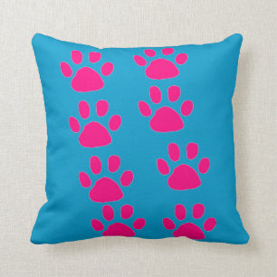 COUSSIN CARREAUX MIGNONS D'EMPREINTE DE PATTE DE