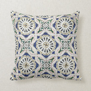 Coussin Carreaux portugais - Azulejo coloré géométrique