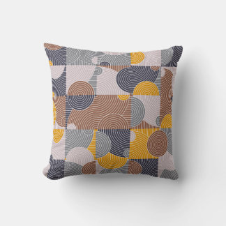 Coussin Carreaux rétro 60s : Motif géométrique coloré