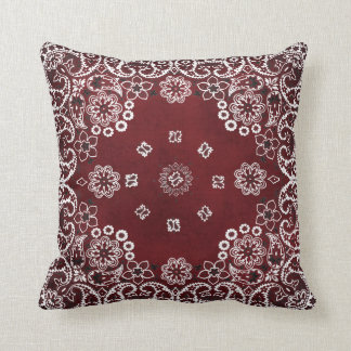 Coussin Carreaux rouges occidentaux de Bandana