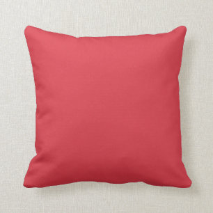 Coussin Carreaux solides de rouge de pavot