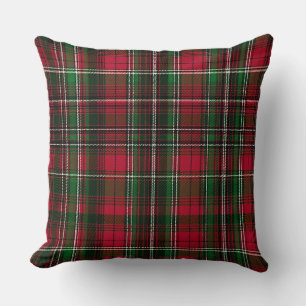 Coussin Carreaux Tartan Rouge et Vert Classiques