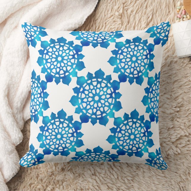 Coussin Carrelage bleu indigo (Couverture)