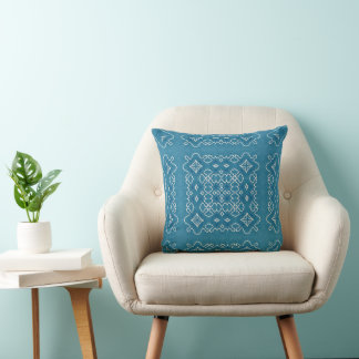 Coussin Carrelage bleu ornemental Motif - Géométrique comp
