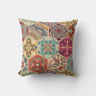 Coussin Carrelage en mosaïque colorée avec Islam, Arabi