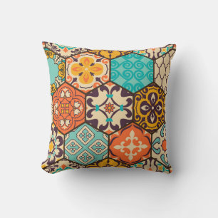 Coussin Carrelage en mosaïque colorée avec Islam, Arabi