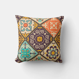 Coussin Carrelage en mosaïque colorée avec Islam, Arabi
