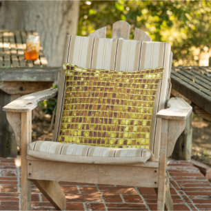 Coussin Carrelage en mosaïque d'or Elégant Patio moderne d