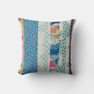 Coussin Carrelage en Patchwork Carreaux Design Motif sans