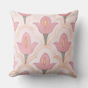Coussin Carrelage espagnol coloré Aquarelle décorative fle