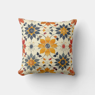 Coussin Carrelage floral d'automne