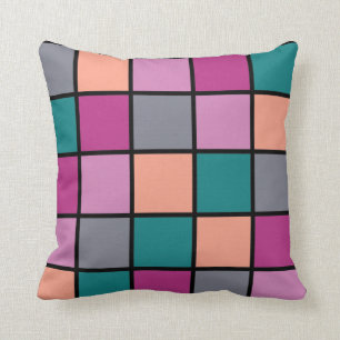 Coussin Carrelage moderne Motif 5 couleurs