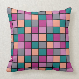 Coussin Carrelage moderne Motif 5 couleurs