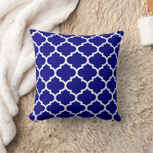 Coussin Carrelage Motif bleu de la marine marocaine