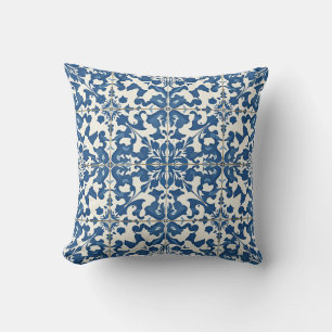 Coussin Carrelage portugais moderne Vintage Bleu Et Blanc
