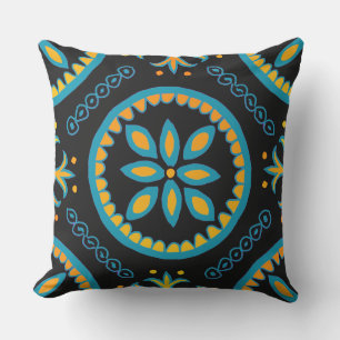 Coussin Carrelage Talavera noir