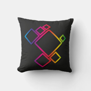 Coussin Carrés colorés incroyables, solide, deuxième côté