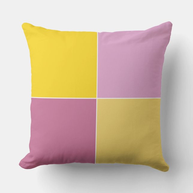 Coussin Carrés de framboise de citron (Recto)