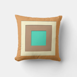 Coussin Carrés en couches du milieu du siècle - bronzés et