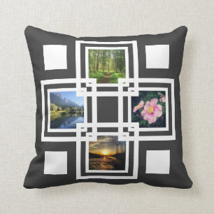 Coussin Carrés géométriques empilés par PICS frais toute