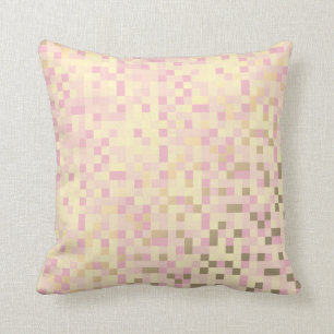 Coussin Carrés géométriques Foxier Gold Rose Cyber
