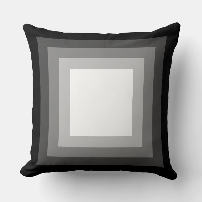 Coussin Carrés mélangés - Noir à Blanc (Recto)