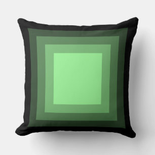 Coussin Carrés mélangés - Noir à Menthe Vert