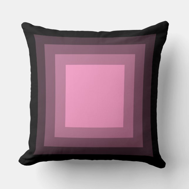 Coussin Carrés mélangés - Noir à Rose (Recto)