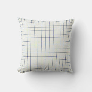 Coussin Carrés Simples Bleu