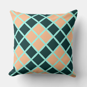 Coussin Carrés simples du vert foncé