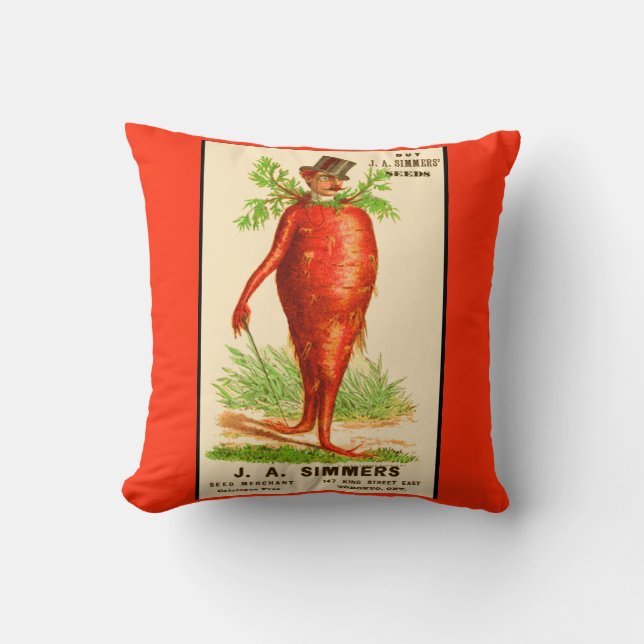 Coussin carrot man Victorian (Recto)