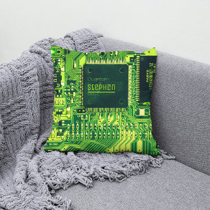 Coussin Carte à circuit imprimé vert ・ PCB électronique Ge