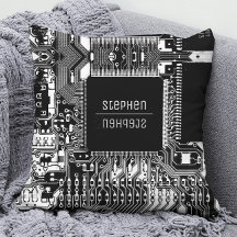 Carte à circuits imprimés noir blanc Geek Electron