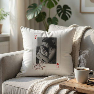 Coussin Carte à jouer personnalisée avec photo de Nana