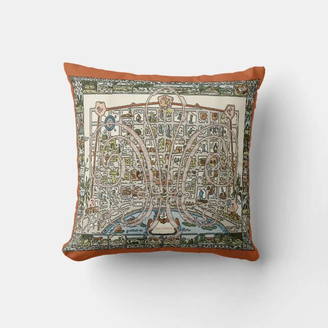 Coussin Carte Abstraite de la Nouvelle-Orléans Fleur De Li (Recto)