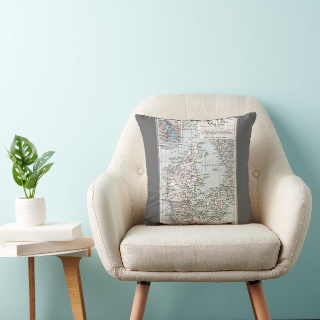 Coussin Carte ancienne du Danemark, Danmark en danois, 190 (Chaise)