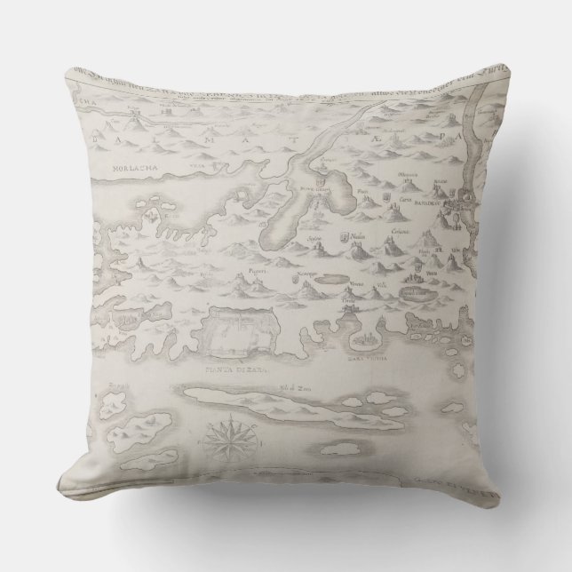 Coussin Carte antique de la Croatie (Recto)