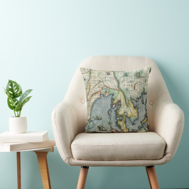 Coussin Carte antique de l'Asie du Sud-Est par Mercator /  (Chaise)