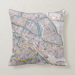 Coussin Carte antique de Paris