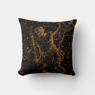 Coussin Carte Céleste Astrologique Or Hercule