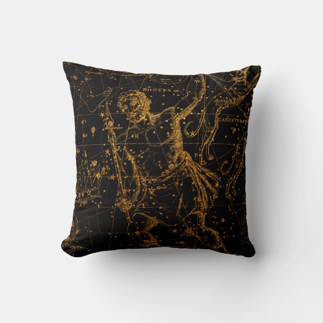 Coussin Carte Céleste Astrologique Or Hercule (Recto)