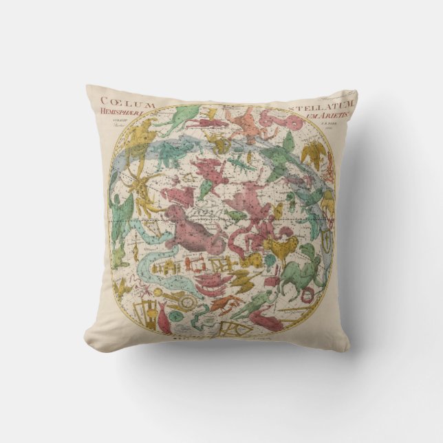 Coussin Carte céleste vintage (Recto)