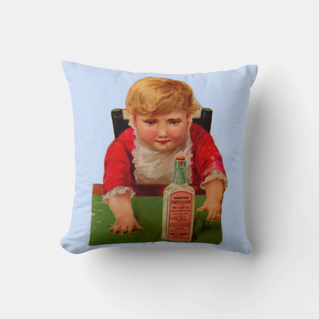 Coussin Carte commerciale victorienne : Scott's Emulsion C (Recto)