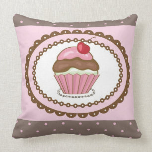 Coussin Carte d'anniversaire avec le petit gâteau